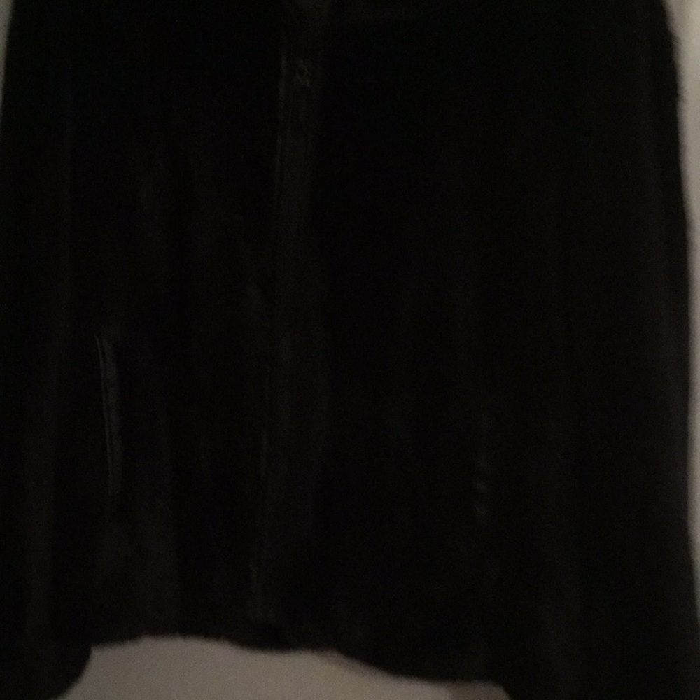 faux fur bomber jacket - never worn
